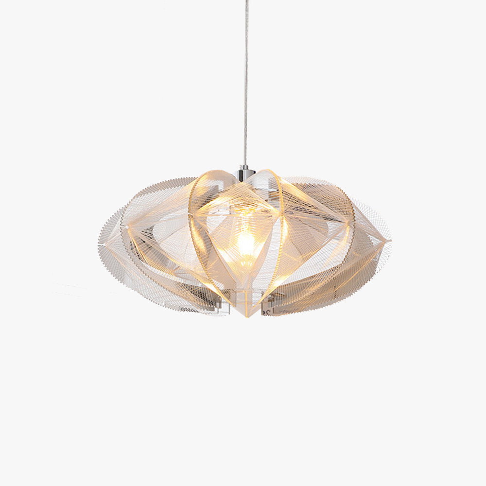 Grace Modern LED Pendant Light White Metal/Acrylic Living Room