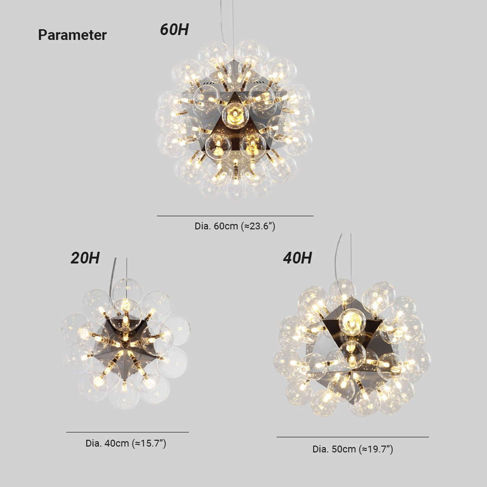 Alessio Modern LED Pendant Light Metal Glass Living Room/Bedroom