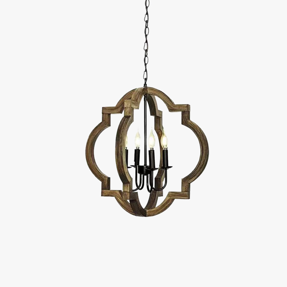 Alessio Vintage LED Chandelier Metal/Wood Living Room/Bedroom