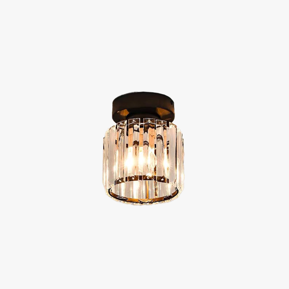 Herbert Modern Flush Mount Ceiling Light Black Gold Glass Bedroom