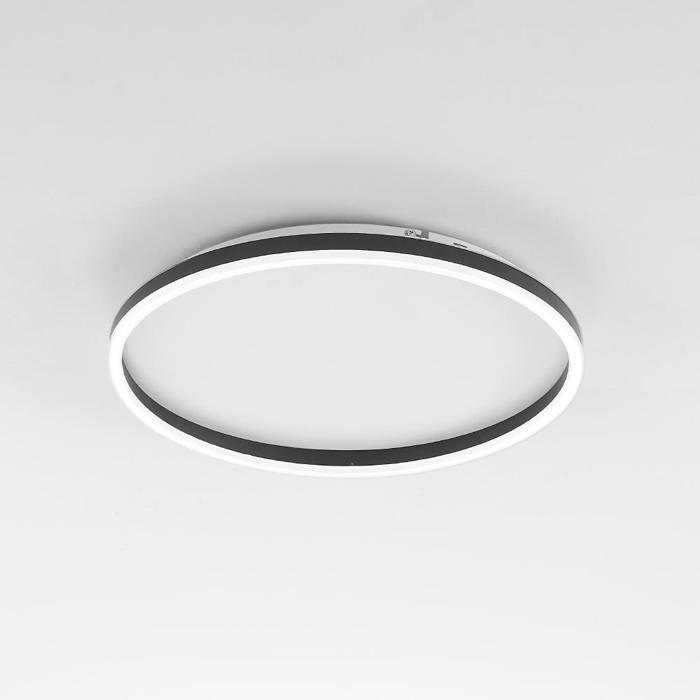 Arisha Modern Flush Mount Ceiling Light Ring Black/White Metal