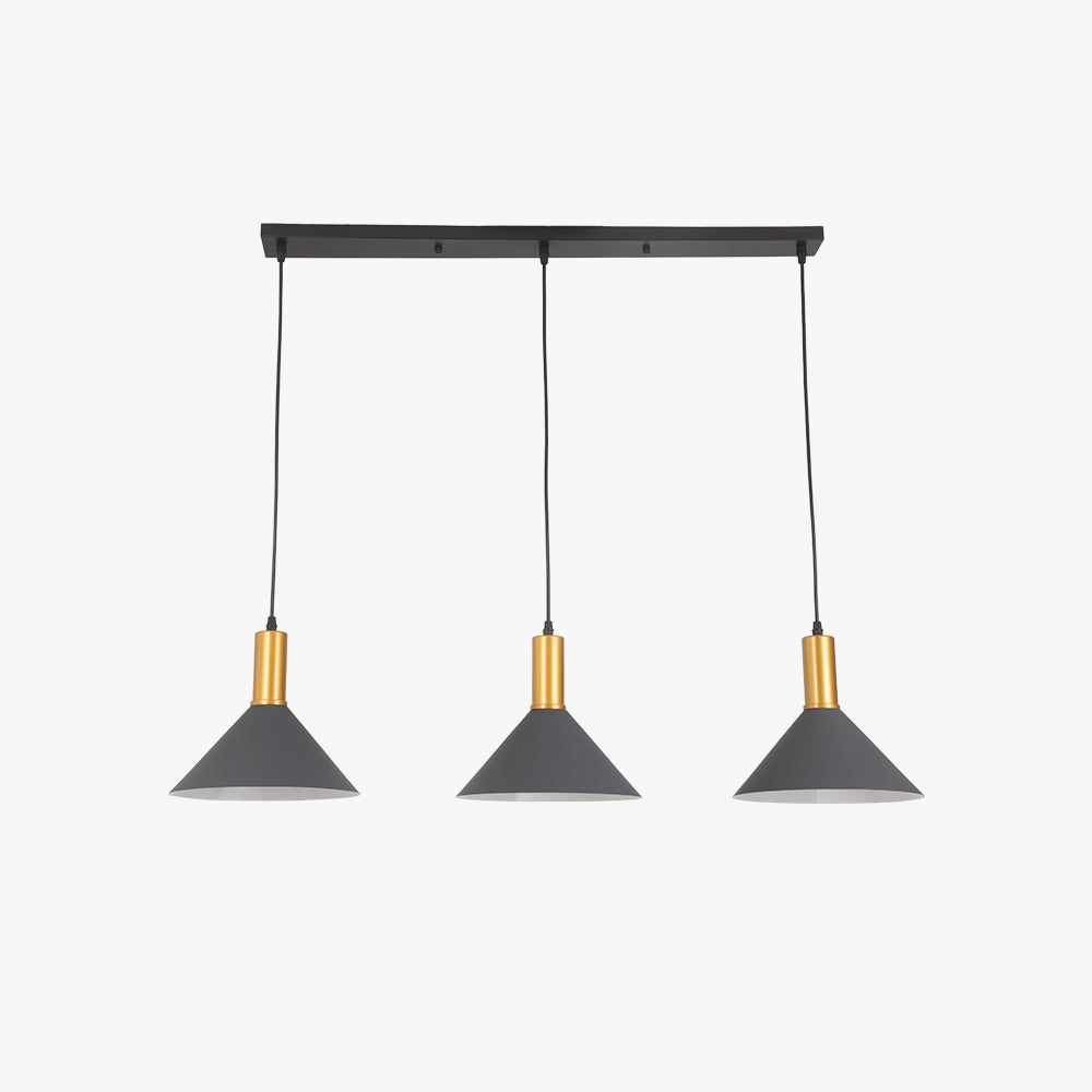 Carins Modern Minimalist Conic Industrial Cluster Pendant Light Metal