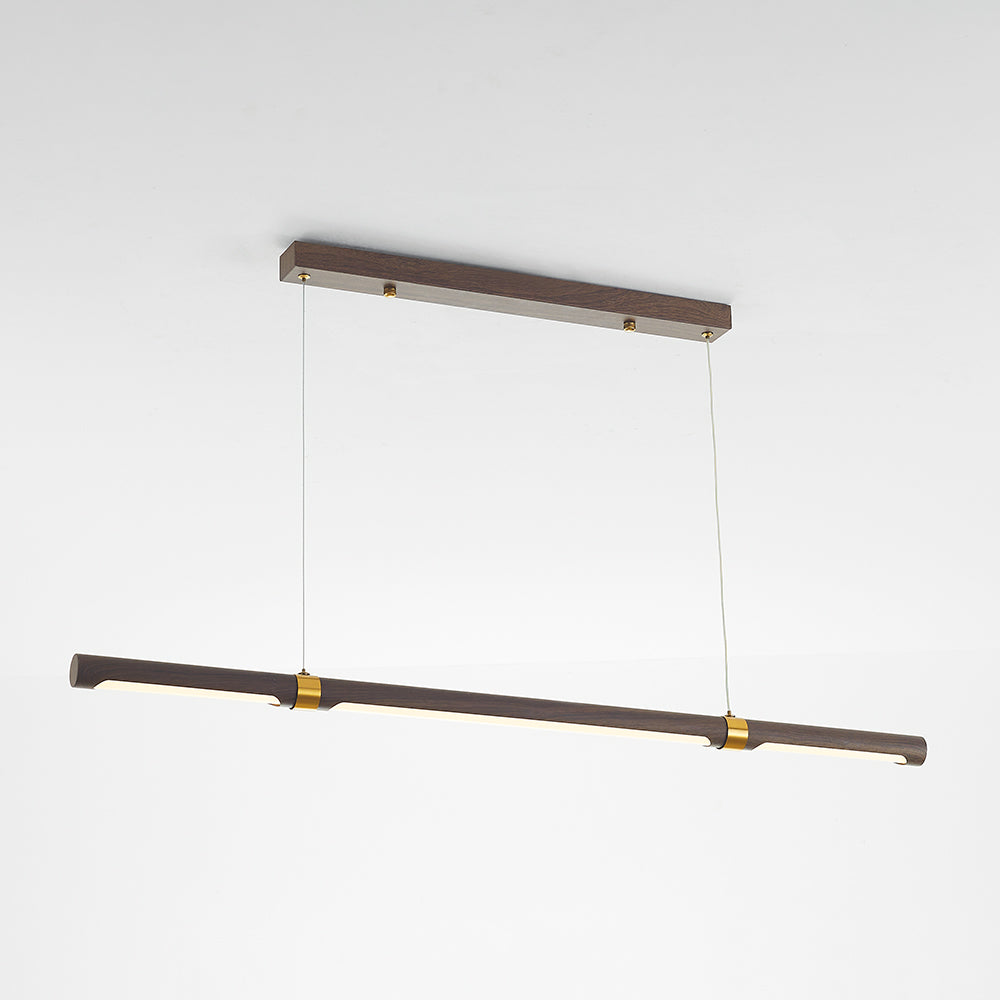 Ozawa Modern Minimalist Pendant Light, Metal Water Transfer Wood