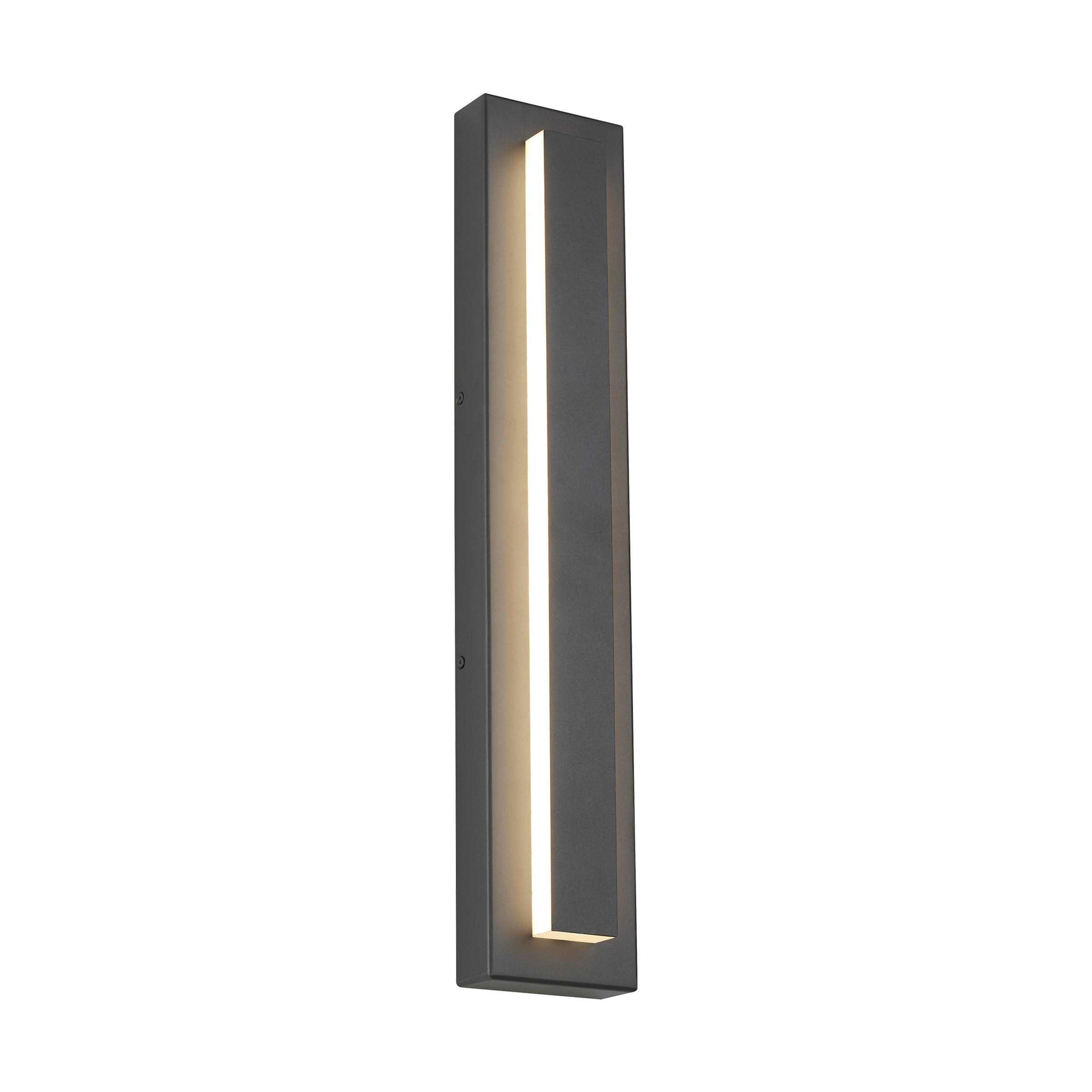Edge Modern Square Ring Metal Outdoor Wall Lamp, Dark/Gray Bronze