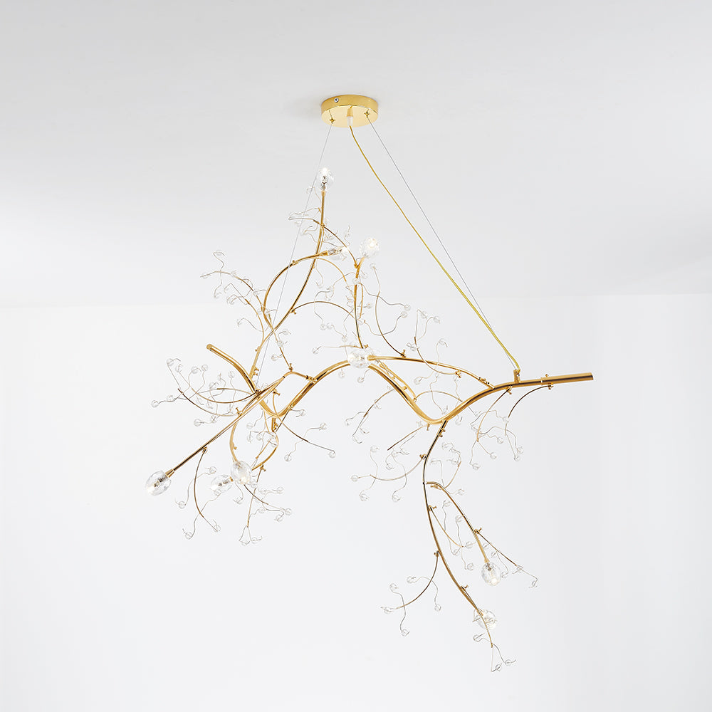 Olivia Romantic Art Deco Branch Pendant Light Gold/Black/Silver Living Room