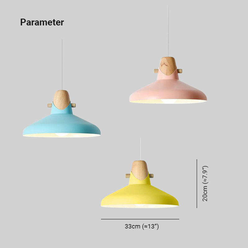 Morandi Nordic Dome Metal Pendant Light Bule