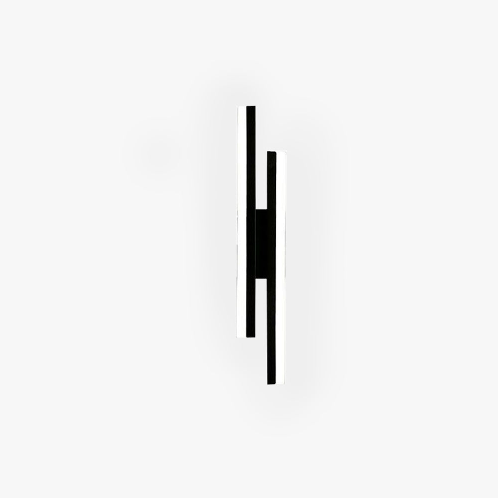 Alana Minimalist Geometric Wall Lamp, Acrylic/Metal, Black/White