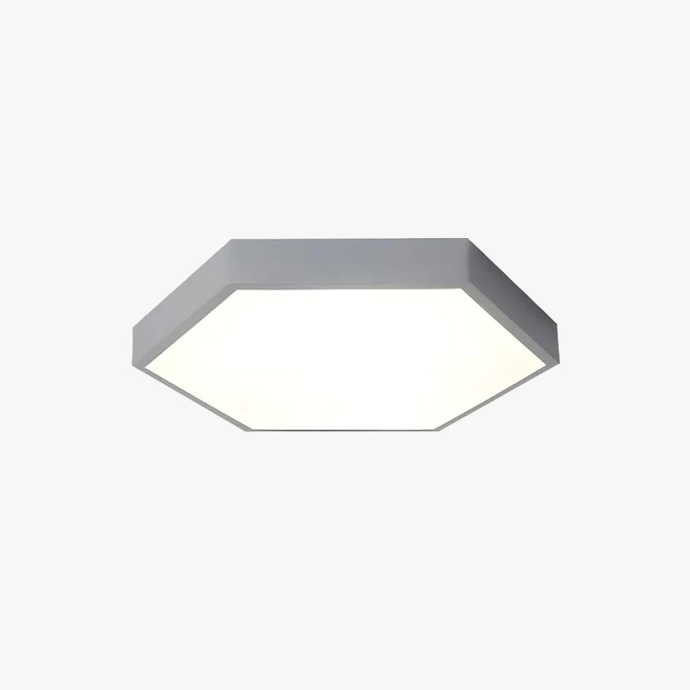 Morandi Modern Hexagon LED Metal Flush Mount Ceiling Light