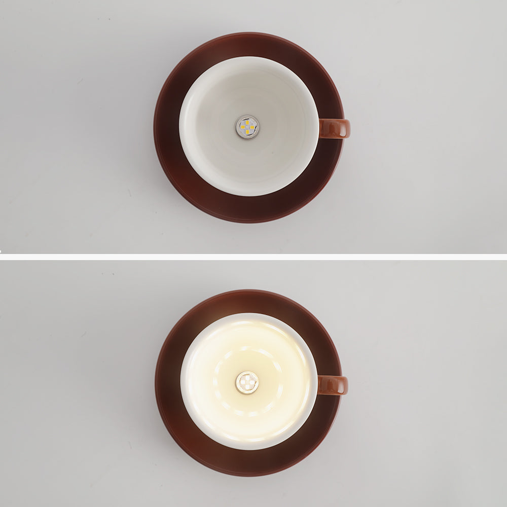 Morandi Modern Coffee Cups Ceramic Flush Ceiling Lighting