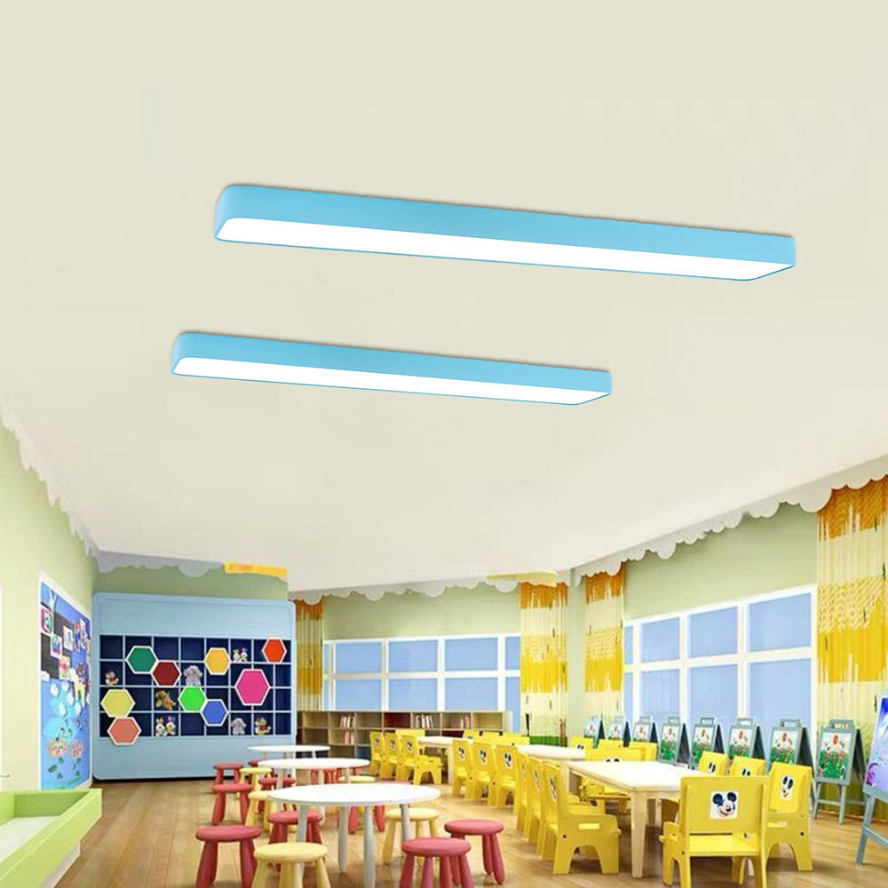 Edge Modern Linear Colorful Ceiling Light Children Bedroom