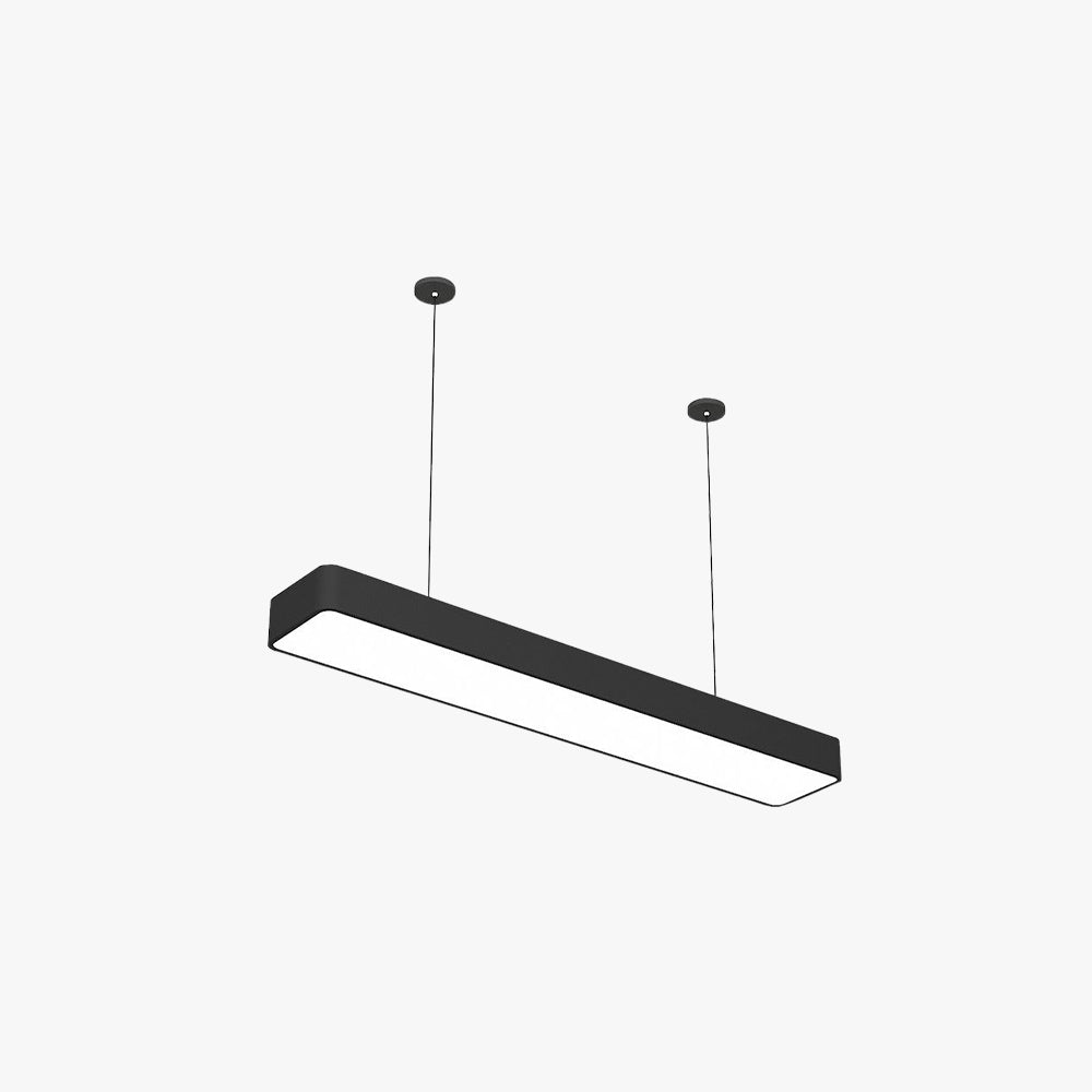 Edge Minimalist Rectangular LED Black Pendant Light, Acrylique