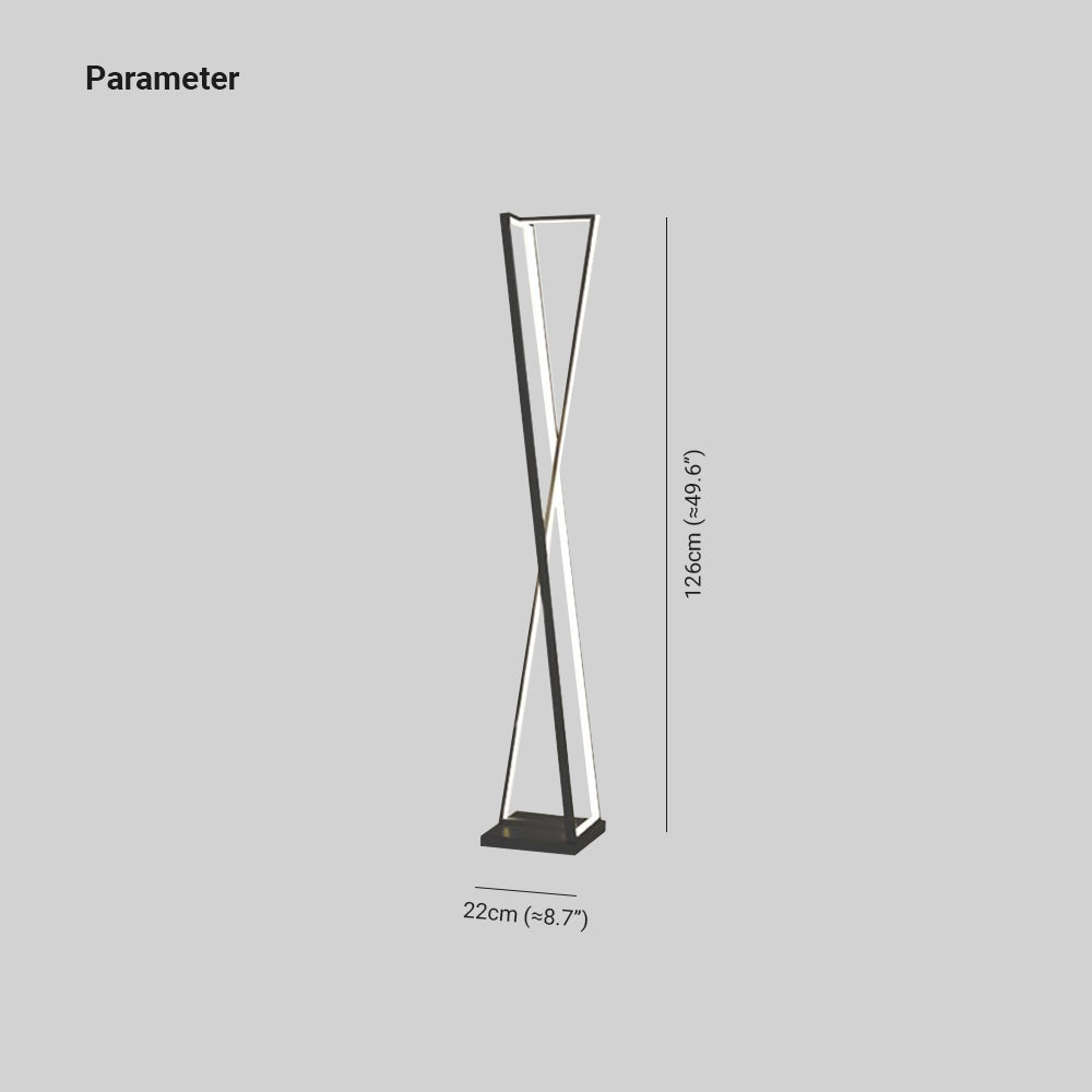 Edge Linear Triangle Floor Lamp Metal