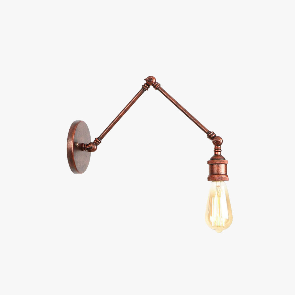Brady Wall Lamp Minimalist, Tapered Adjustable Metal, 2-Color, Bedroom