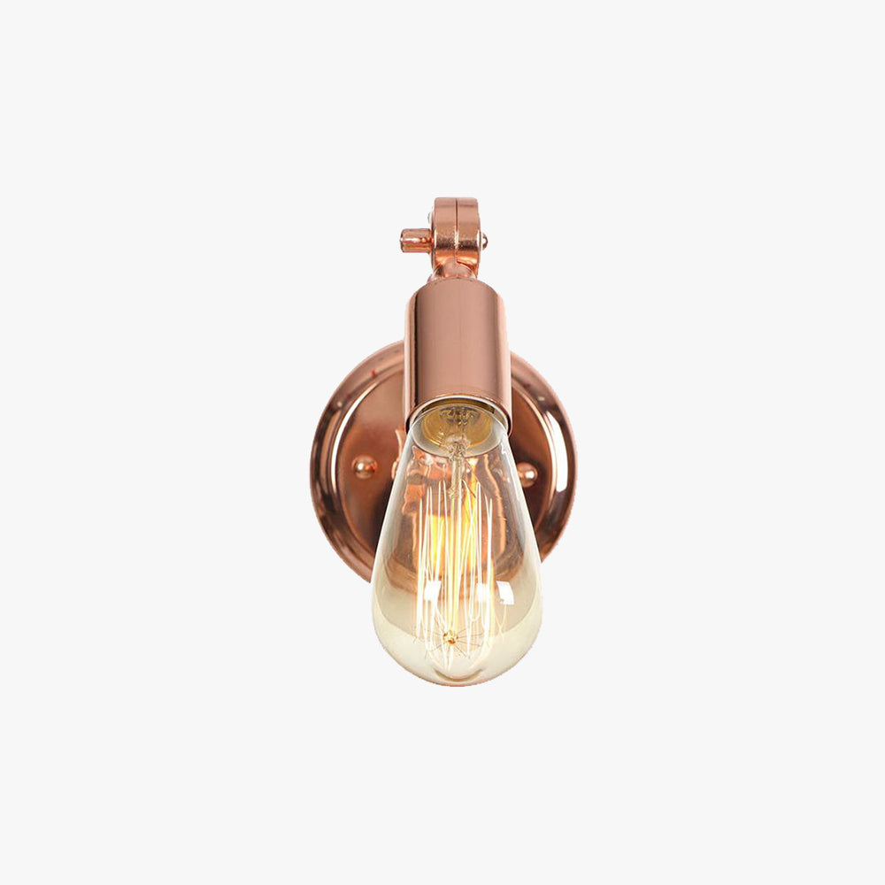 Alessio Bulb Rose Gold Vanity Wall Lamp