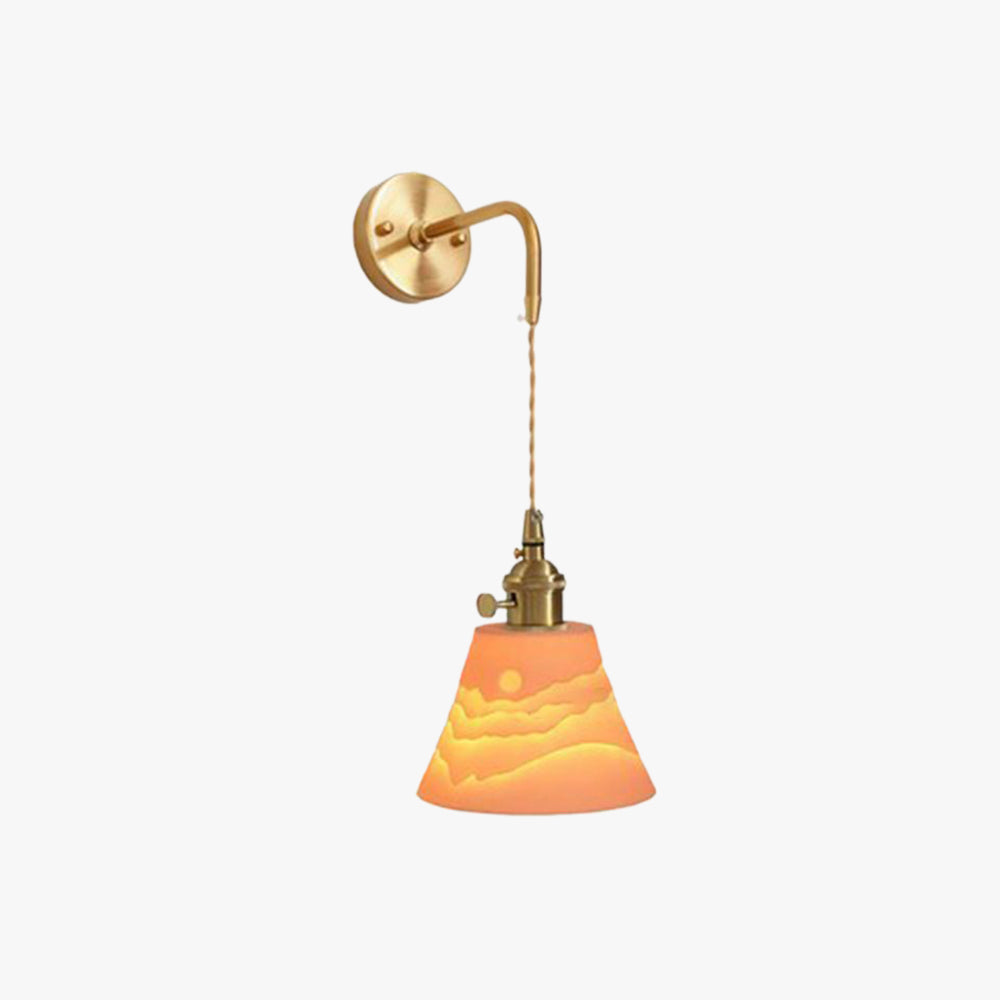 Lottie Modern Cone Wall Lamp, Metal/Ceramics