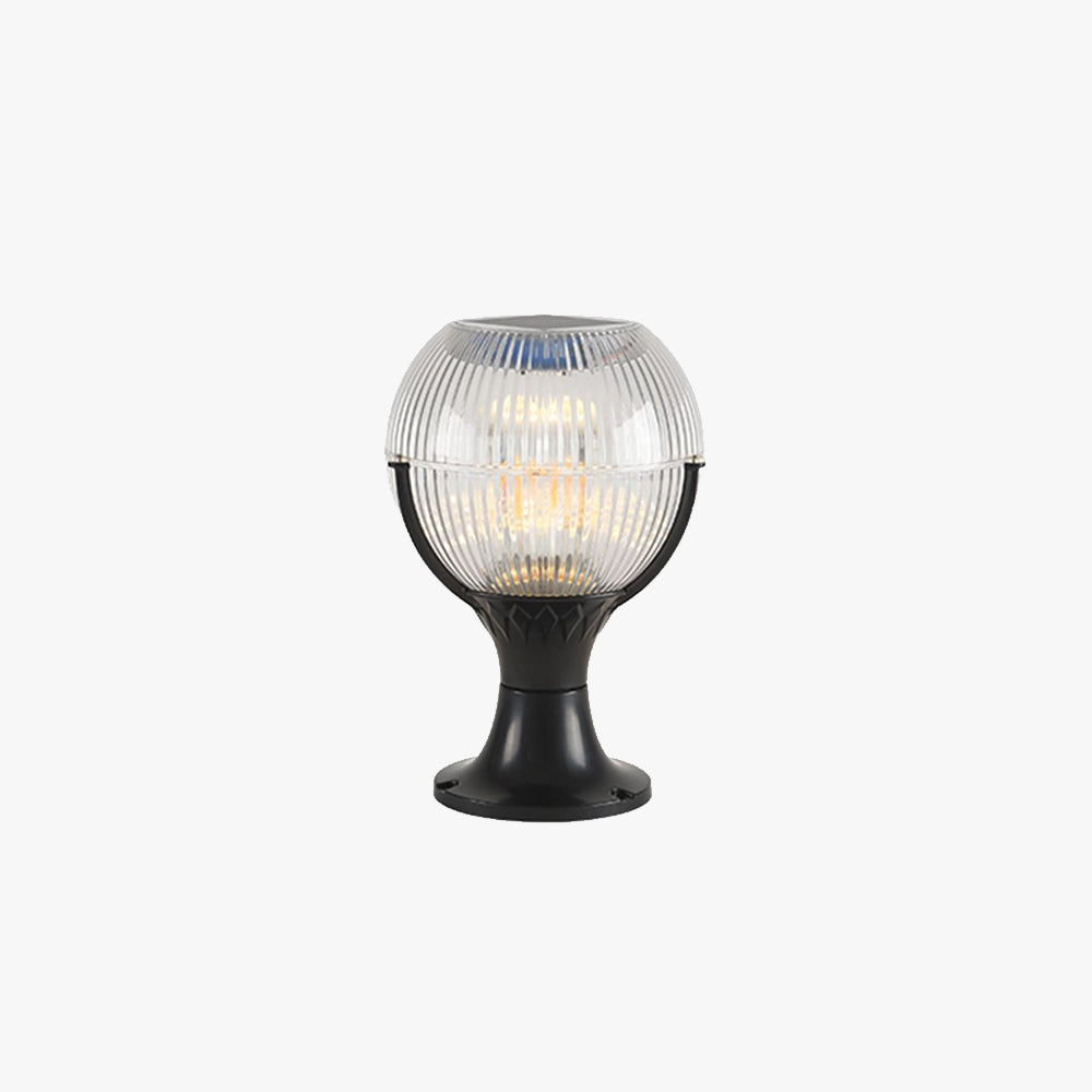 Hailie Modern Orb Acrylic Outdoor Lamp, Three Color Change