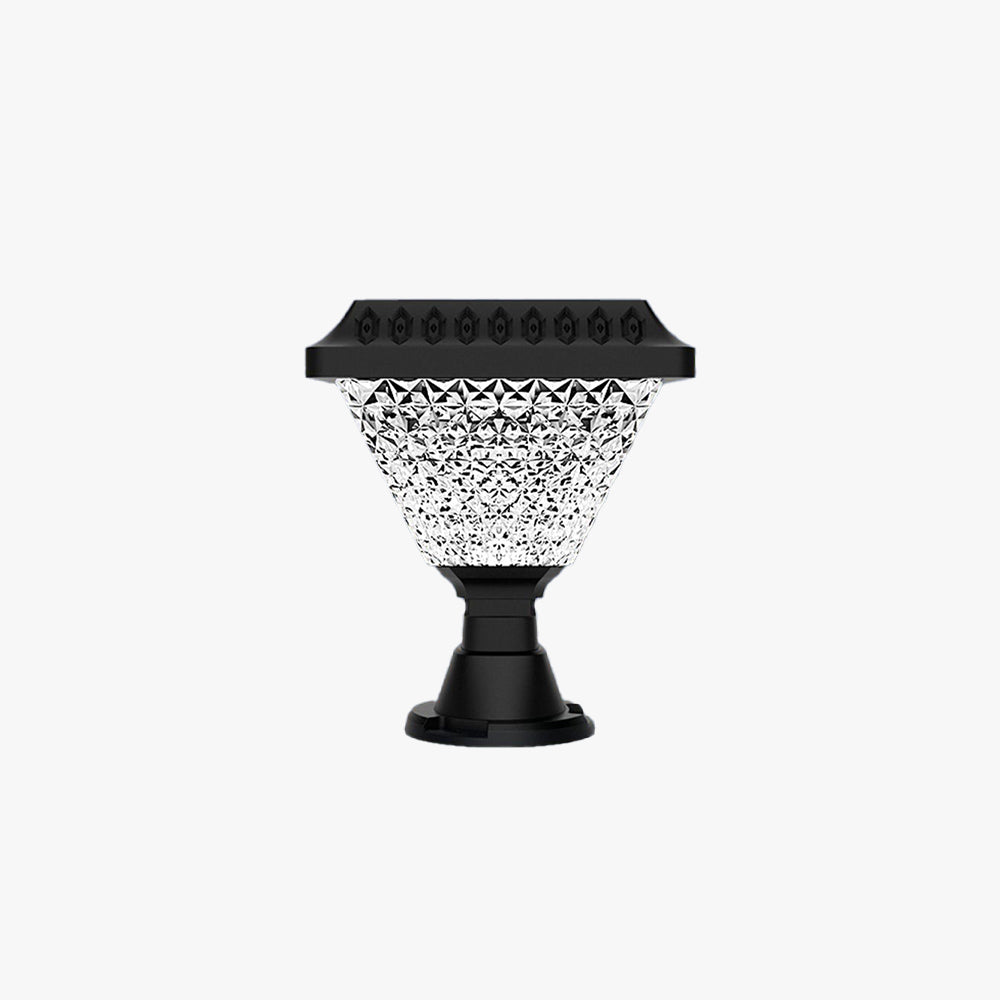 Riley Modern Geometry Acrylic Outdoor Floor Lamp, Black
