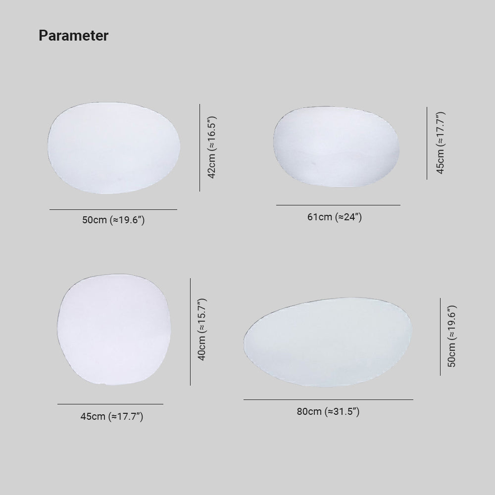 Pena Modern Stone Shaped Rechargeable Outdoor Light, White