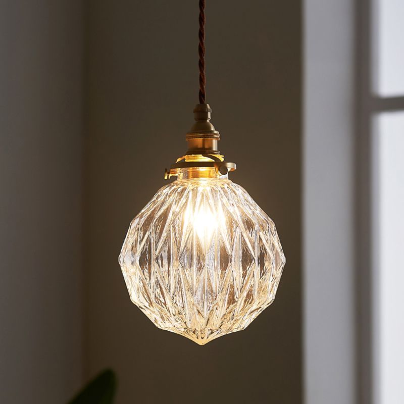 Hailie Retro Luxury Clear Glass Pendant Light