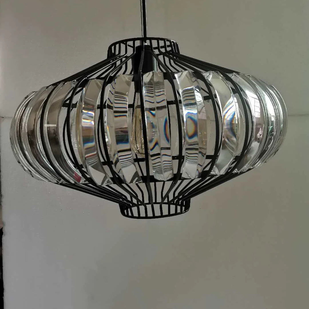 Kristy Modern Designer Pendant Light Glass Black Dining Room