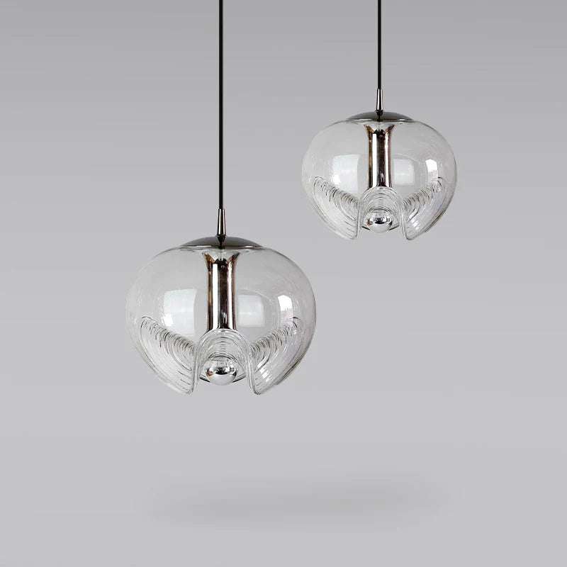 Hailie Design LED Globe Pendant Light Clear Glass Bar Counter