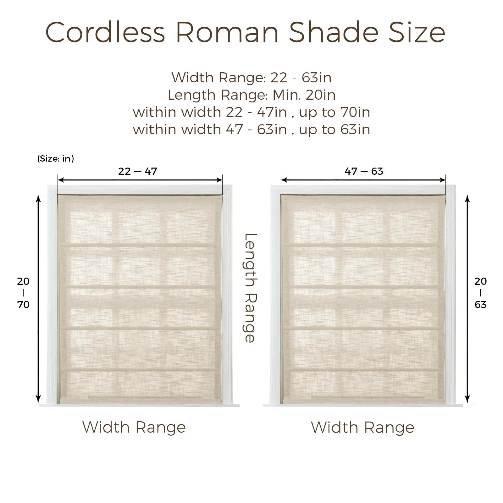Aira Linen Roman Shade Cordless