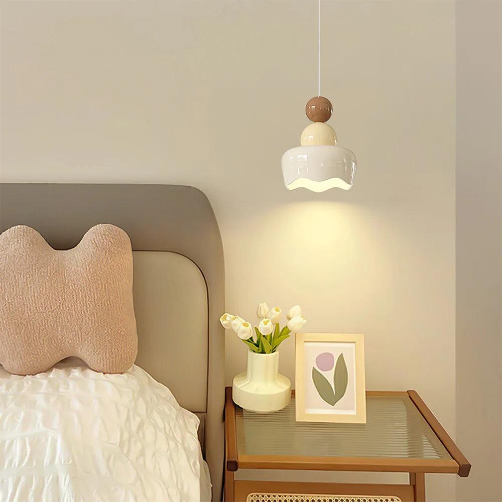 Morandi Sunny Rain Doll LED Pendant Light Resin Bedroom