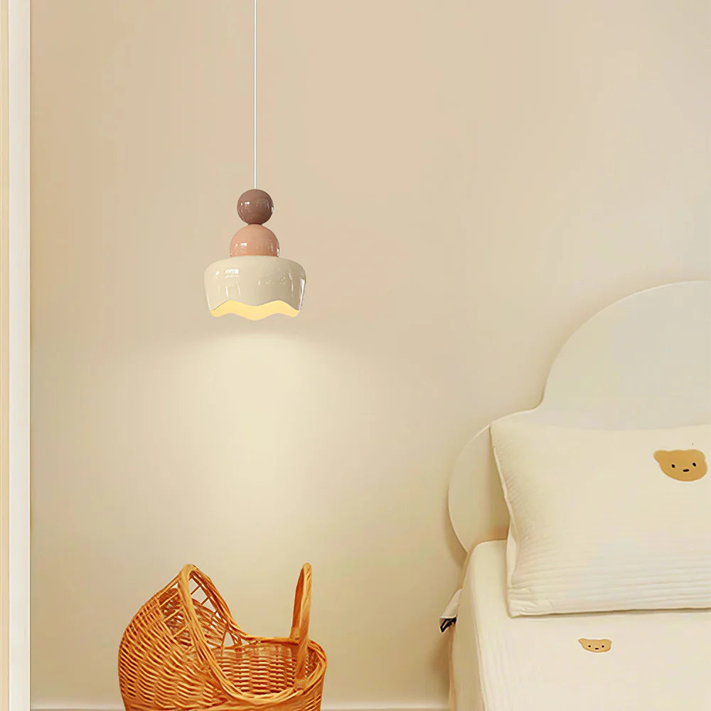 Morandi Sunny Rain Doll LED Pendant Light Resin Bedroom