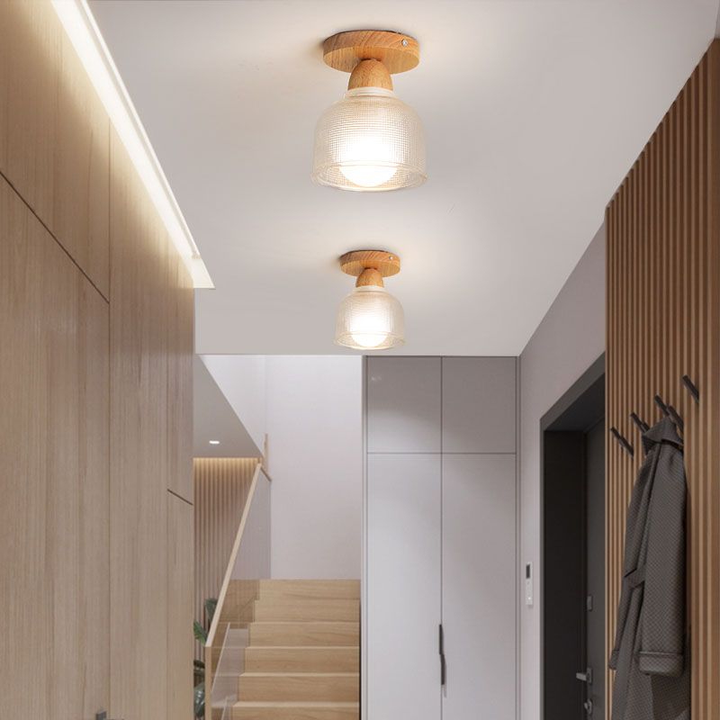 Sanna Nordic Minimalist Semi-Flush Mount Ceiling Light