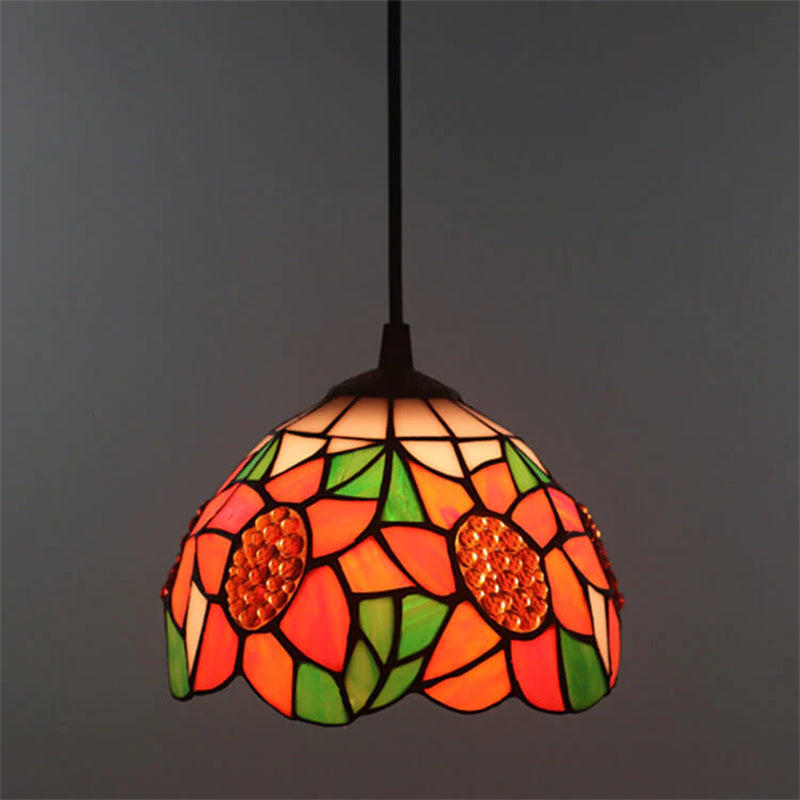 Eryn Retro LED Pendant Light Multicolor Metal Glass Living Room