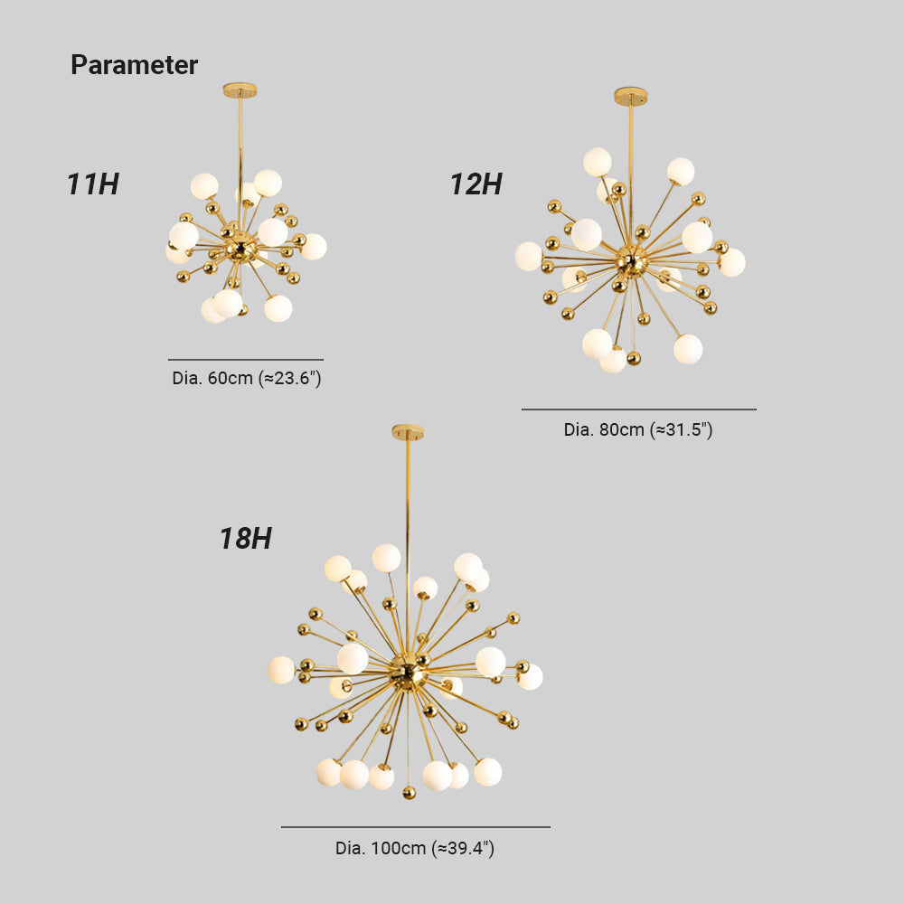Alessio Modern LED Chandelier Glass Living Dining Room Bedroom
