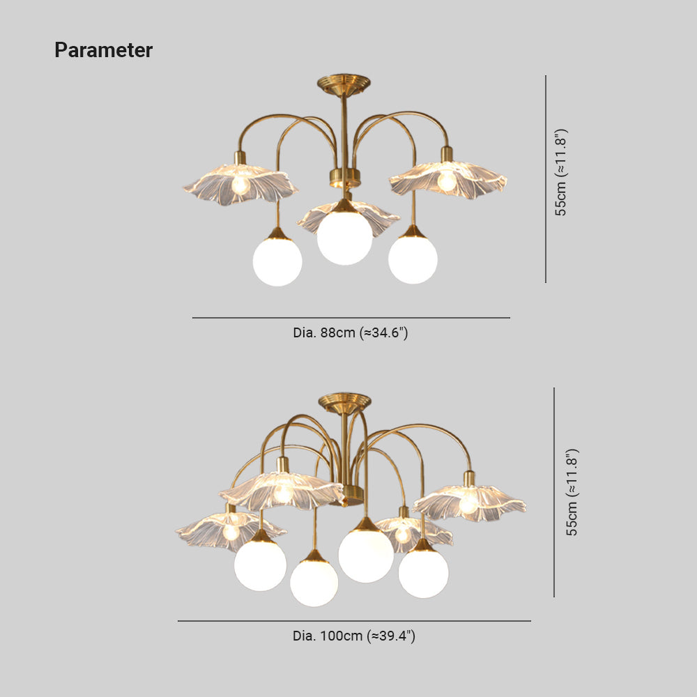 Hailie Nordic LED Chandelier Glass Living Dining Room Bedroom