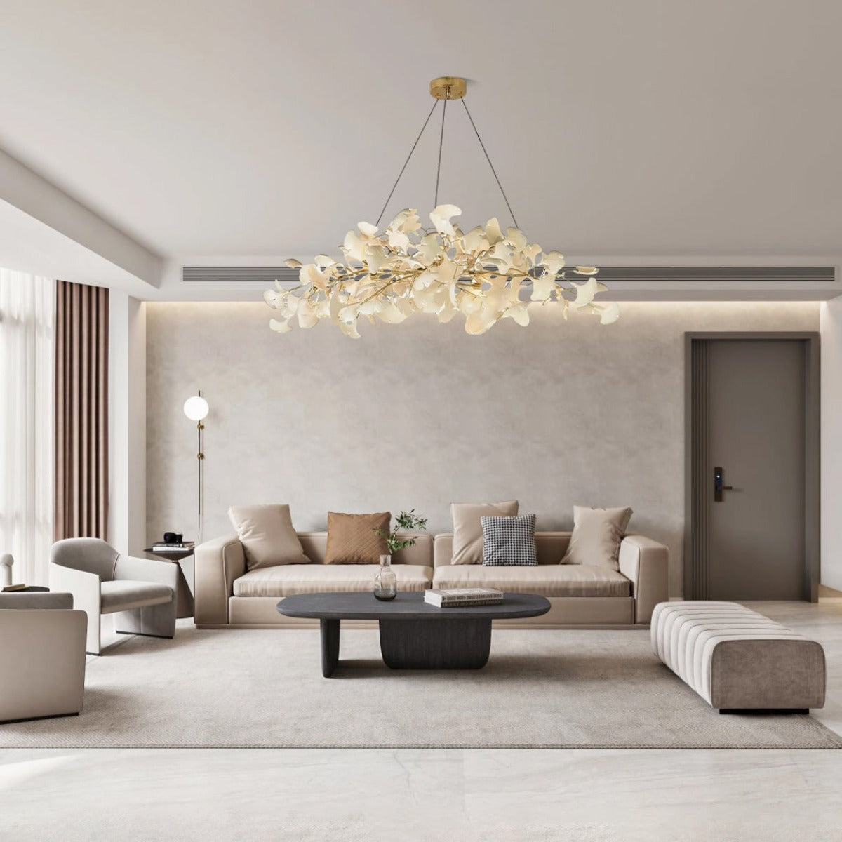 Olivia Modern Gold Metal/Acrylic Art Deco Chandelier Living Room