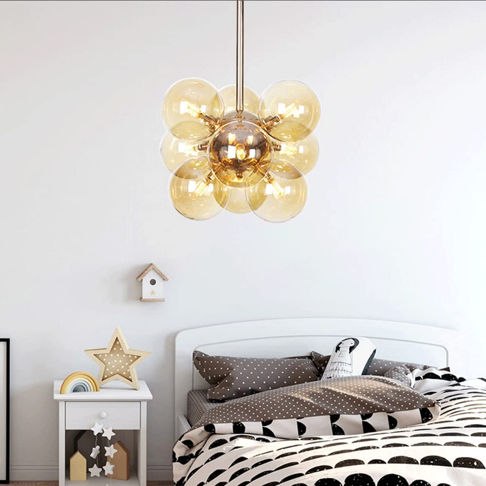 Valentina Minimalism Round Pendant Light Metal/Glass Bedroom