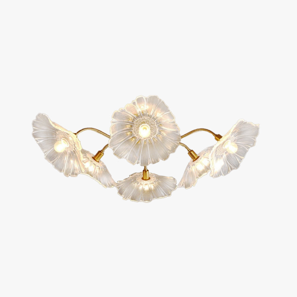 Hailie Modern Flower Ceiling Light Metal Glass Bedroom