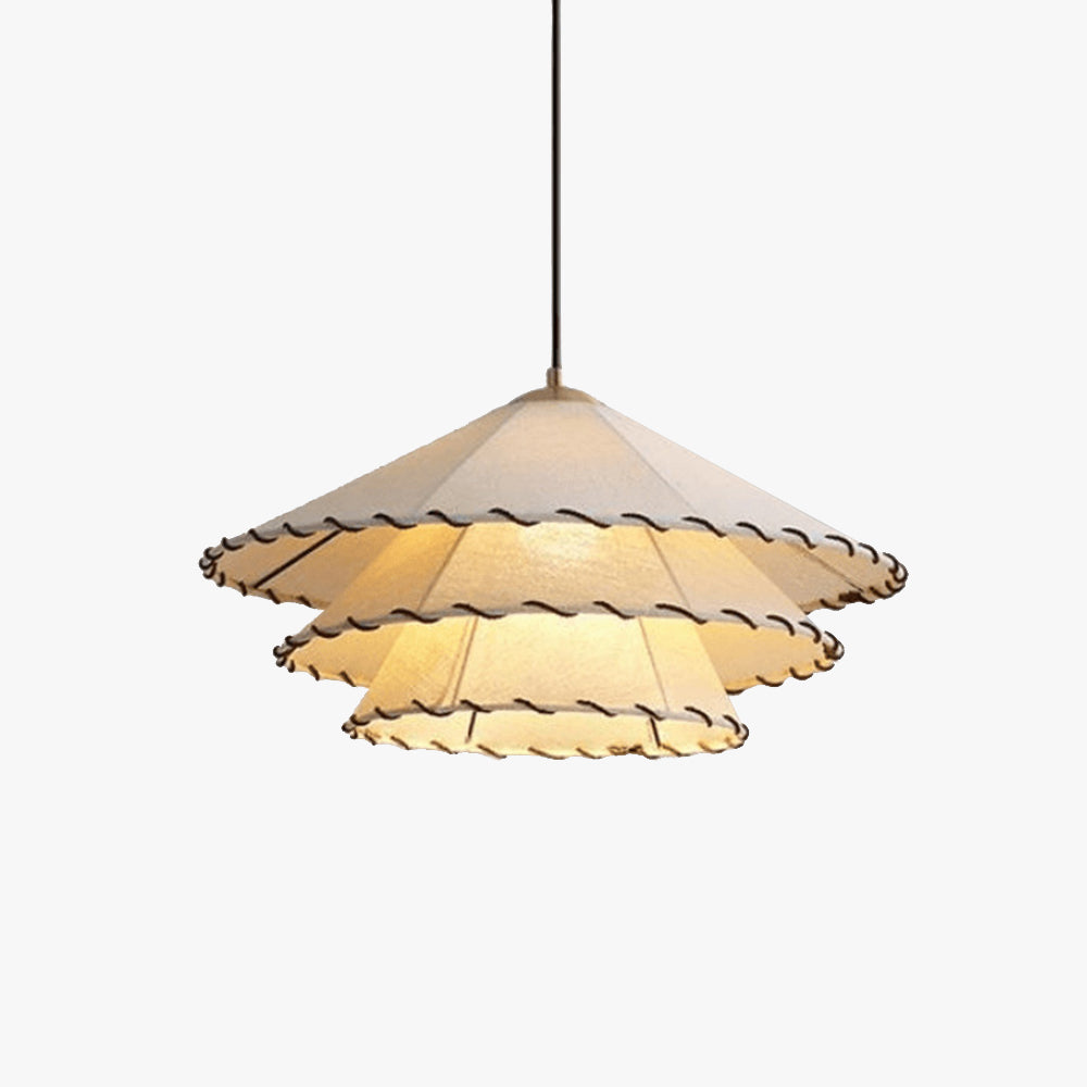 Boho Decorative LED Pendant Light Yellow Fabric Bedroom/Restaurant