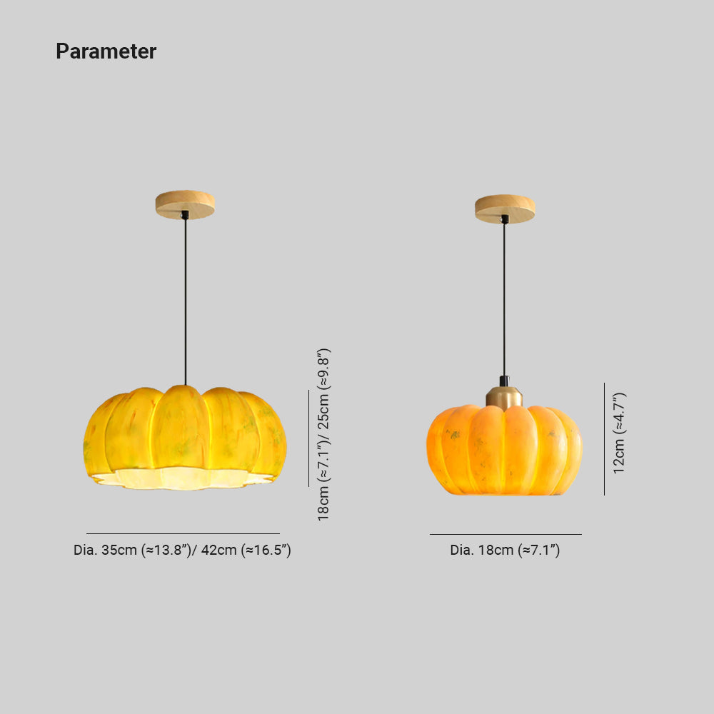 Nielsen Pumpkin Pendant Light Resin Bedroom Dining Room