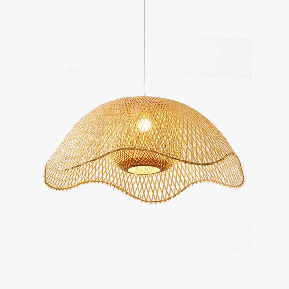 Muto Woven Wicker Pendant Light Bamboo Bedroom Dining Room