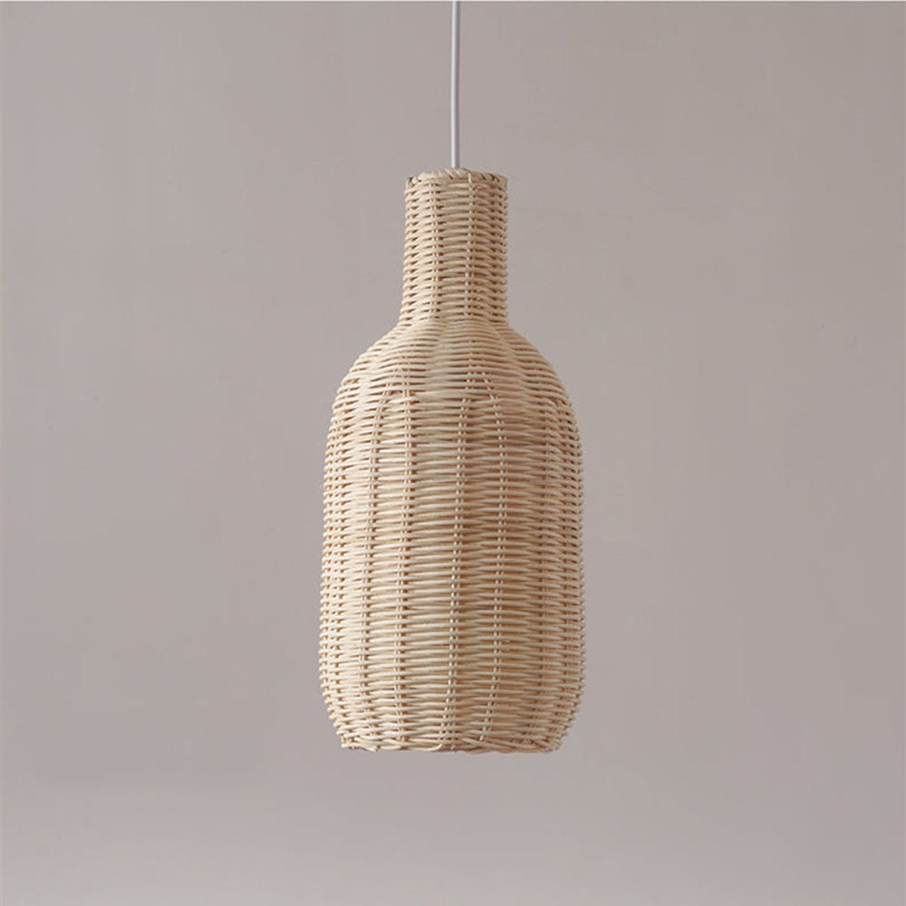 Muto Nordic Japanese Pendant Light  Rattan Bedroom Dining Room