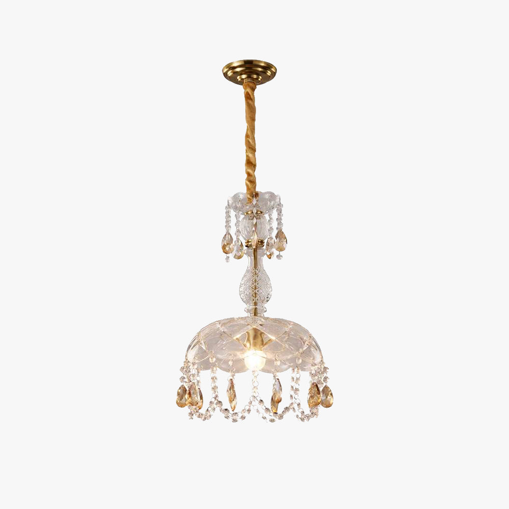 Kristy Luxury Crystal Pendant Light Metal Bedroom Dining Room