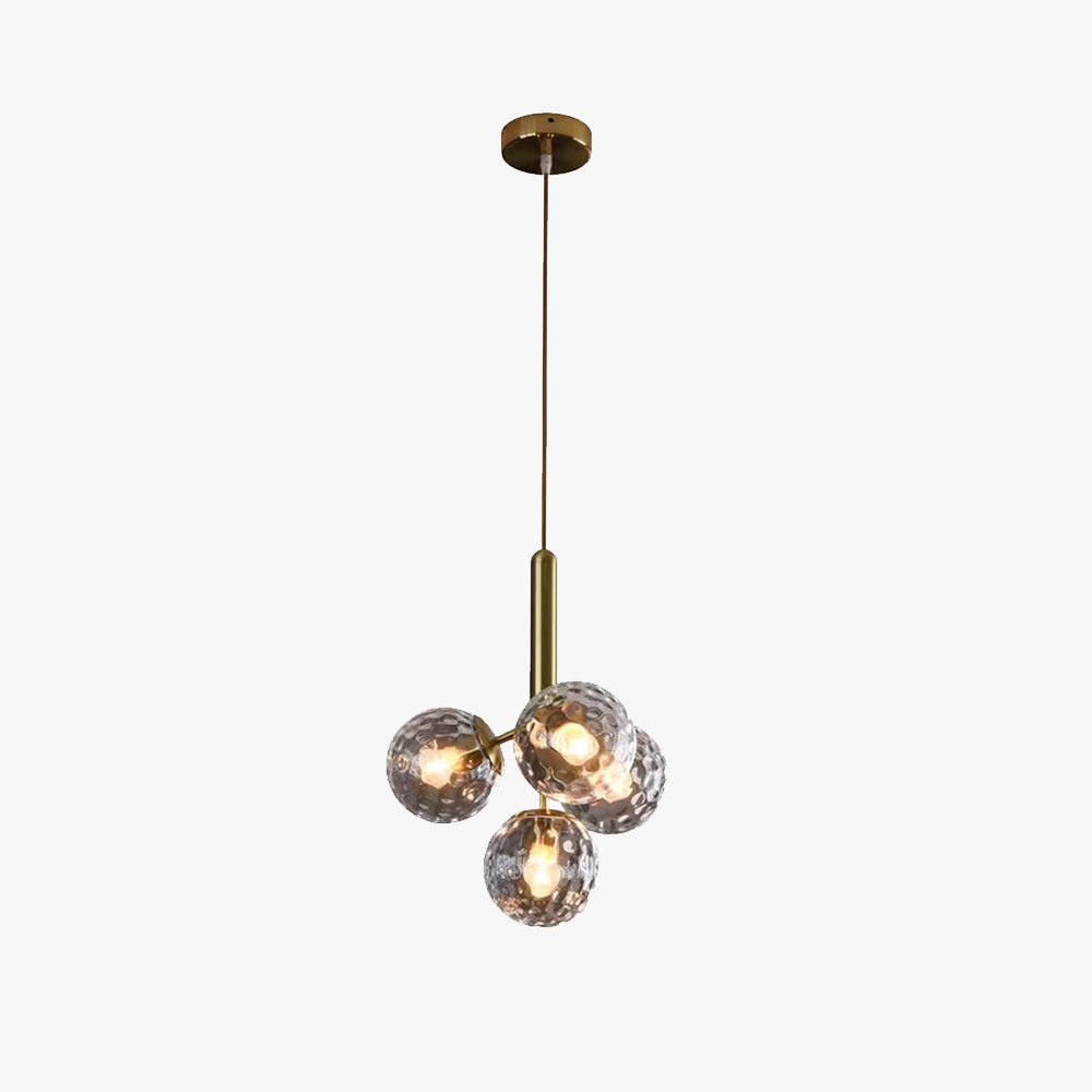 Valentina Modern Bubble Pendant Light Metal Glass Dining Room