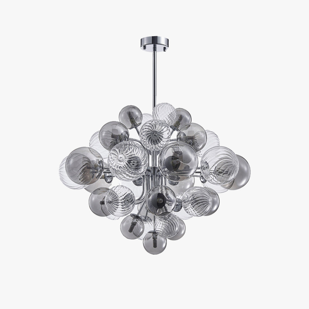 Valentina Modern Cluster Bubble Chandelier Glass Metal Living Room