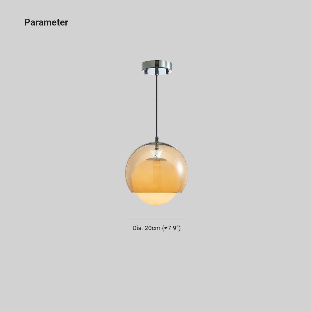 Valentina Minimalist LED Pendant Light Glass Living Room