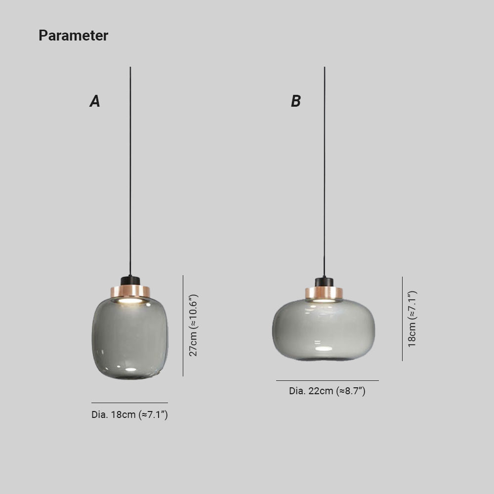 Hailie Modern LED Pendant Light Glass Living Room