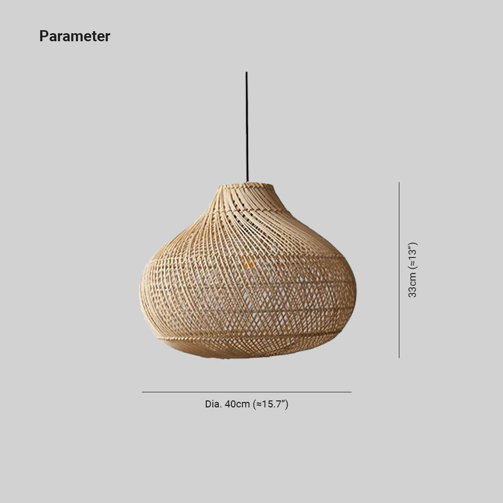 Ritta Design Handmade LED Pendant Light Rattan Bedroom/Study Room