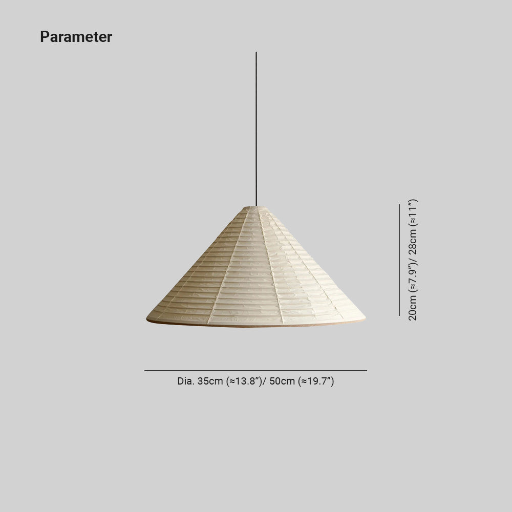 Byers Modern Conical Metal Paper Pendant Light Bedroom