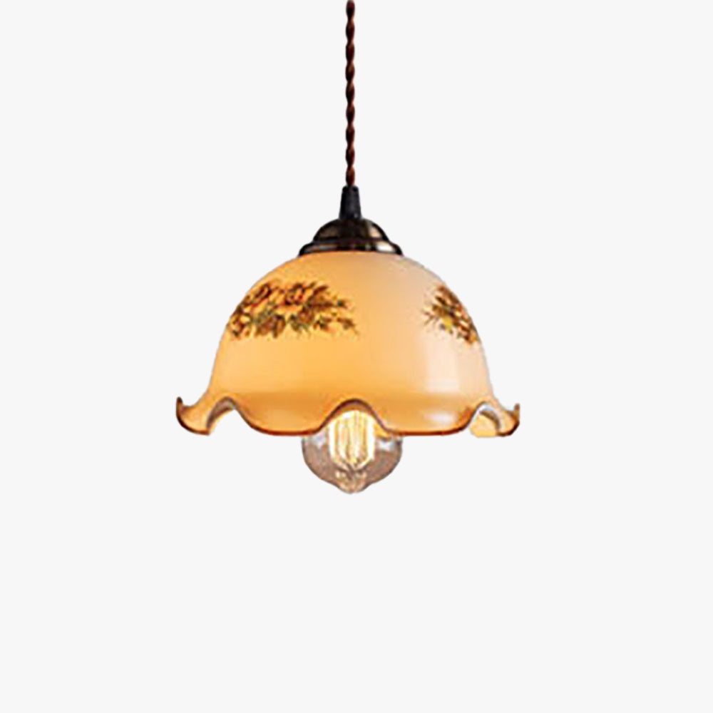 Hailie Modern Flower Metal/Glass Pendant Light Study/Living Room