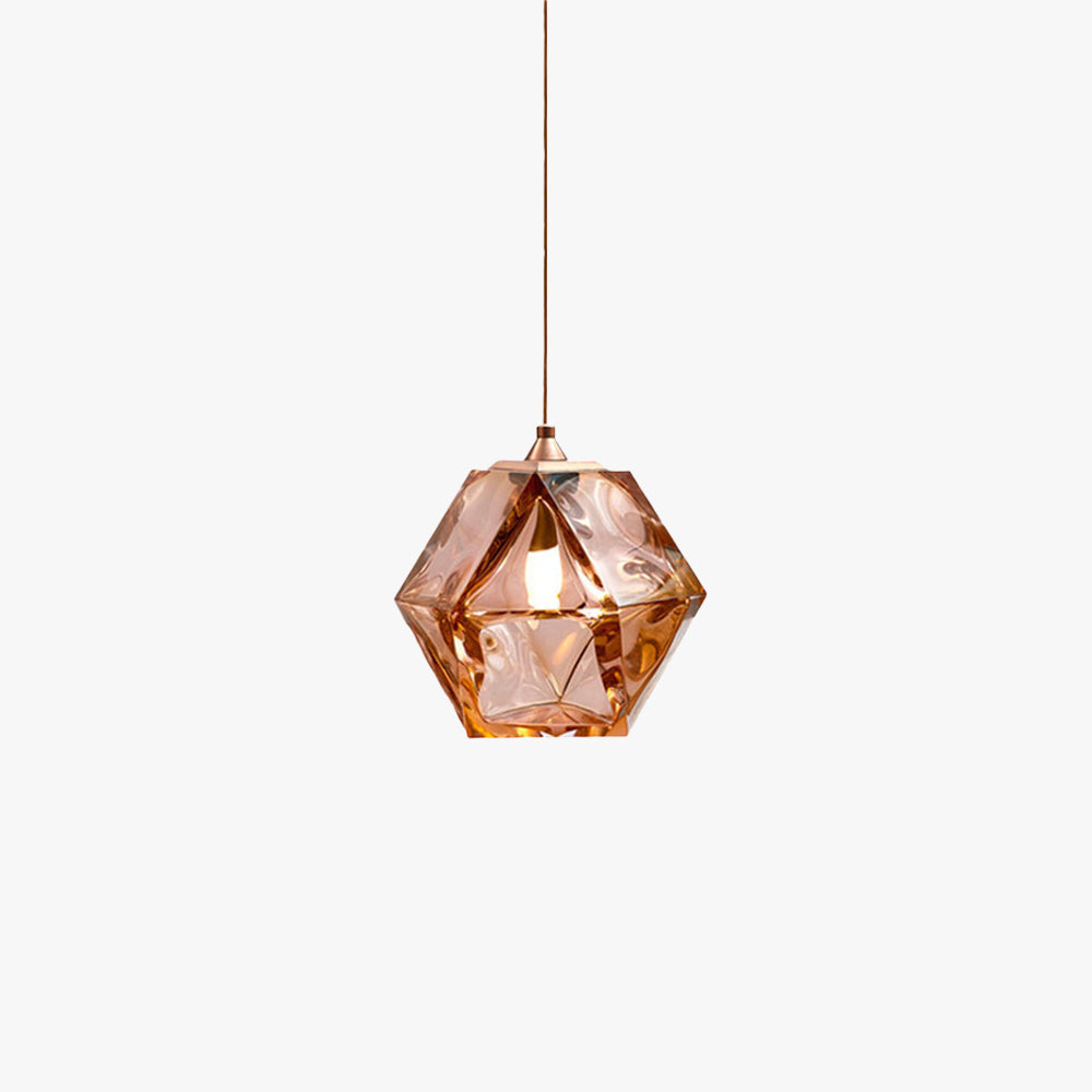 Hailie Polyhedron LED Pendant Light Metal/Glass Kitchen Island