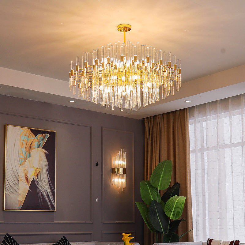 Kristy Luxurious Chandelier Metal/Glass Living Room