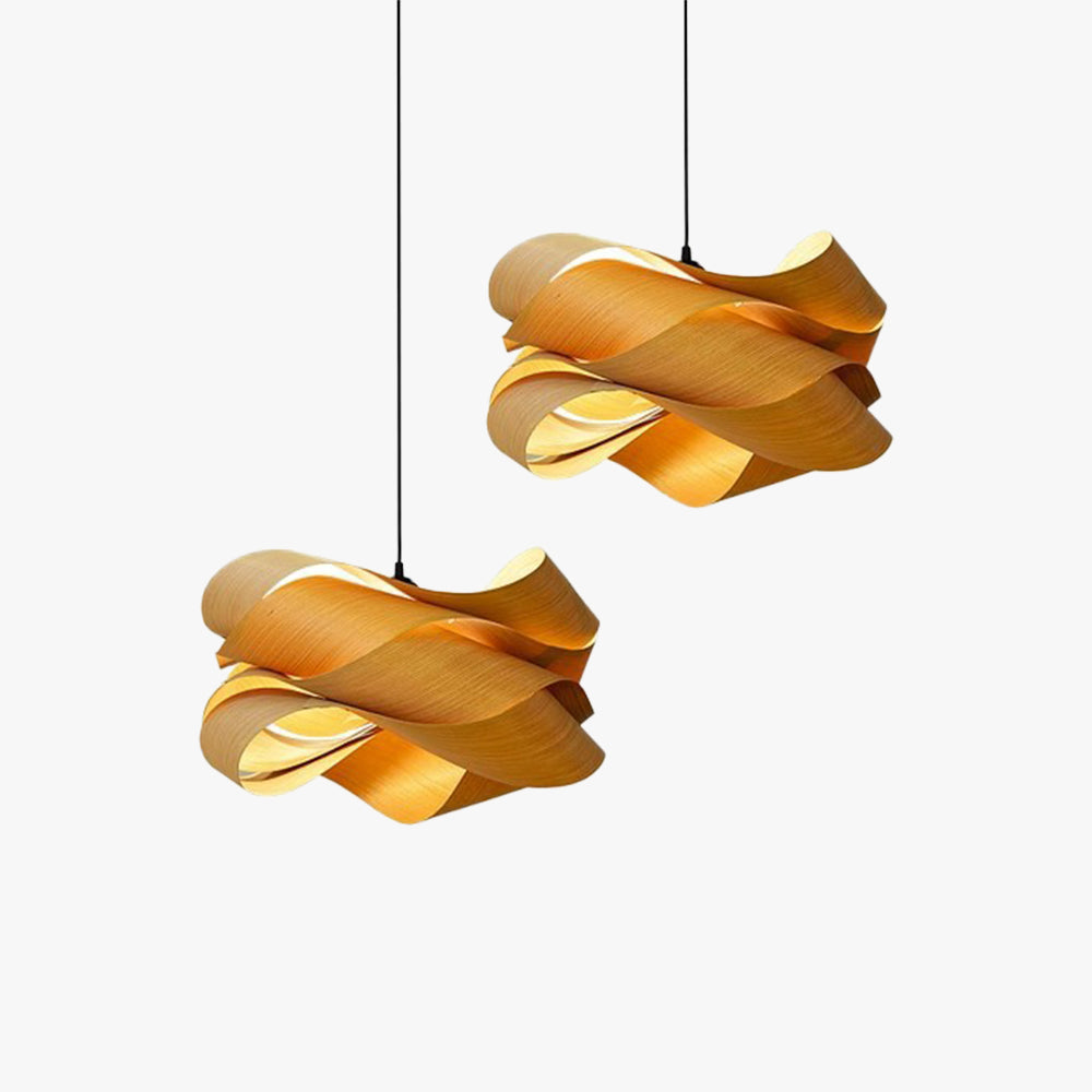 Muto Modern LED Pendant Light Wood Living Room/Bedrooom